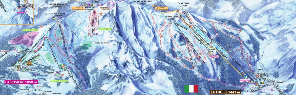 La Thuile Piste Map La Thuile Piste Map